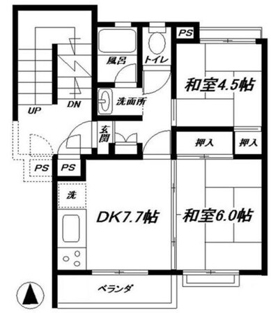 東急市が尾ドエリングD棟の物件間取画像